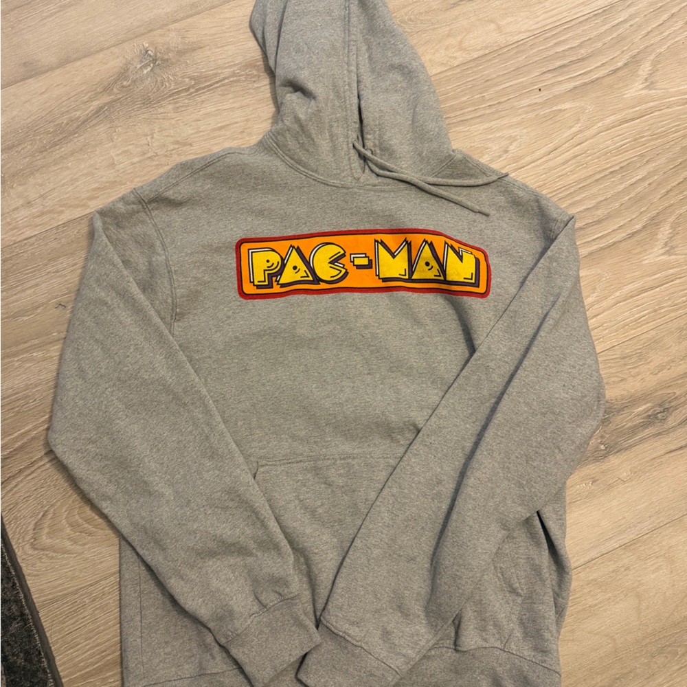 Pac-Man Gray Hoodie Sweatshirt‎